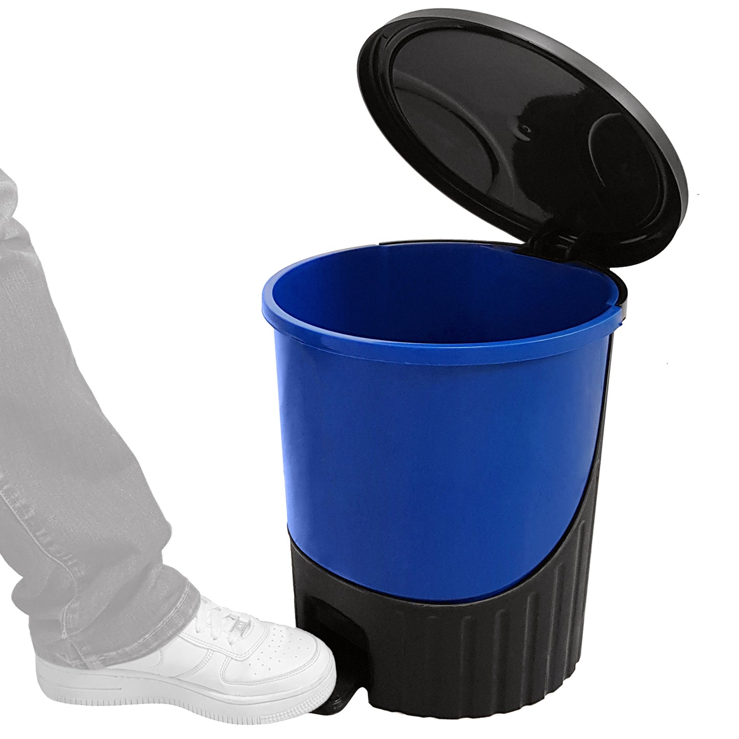 Cesto de Basura Plástico con Pedal 14 Litros Azul