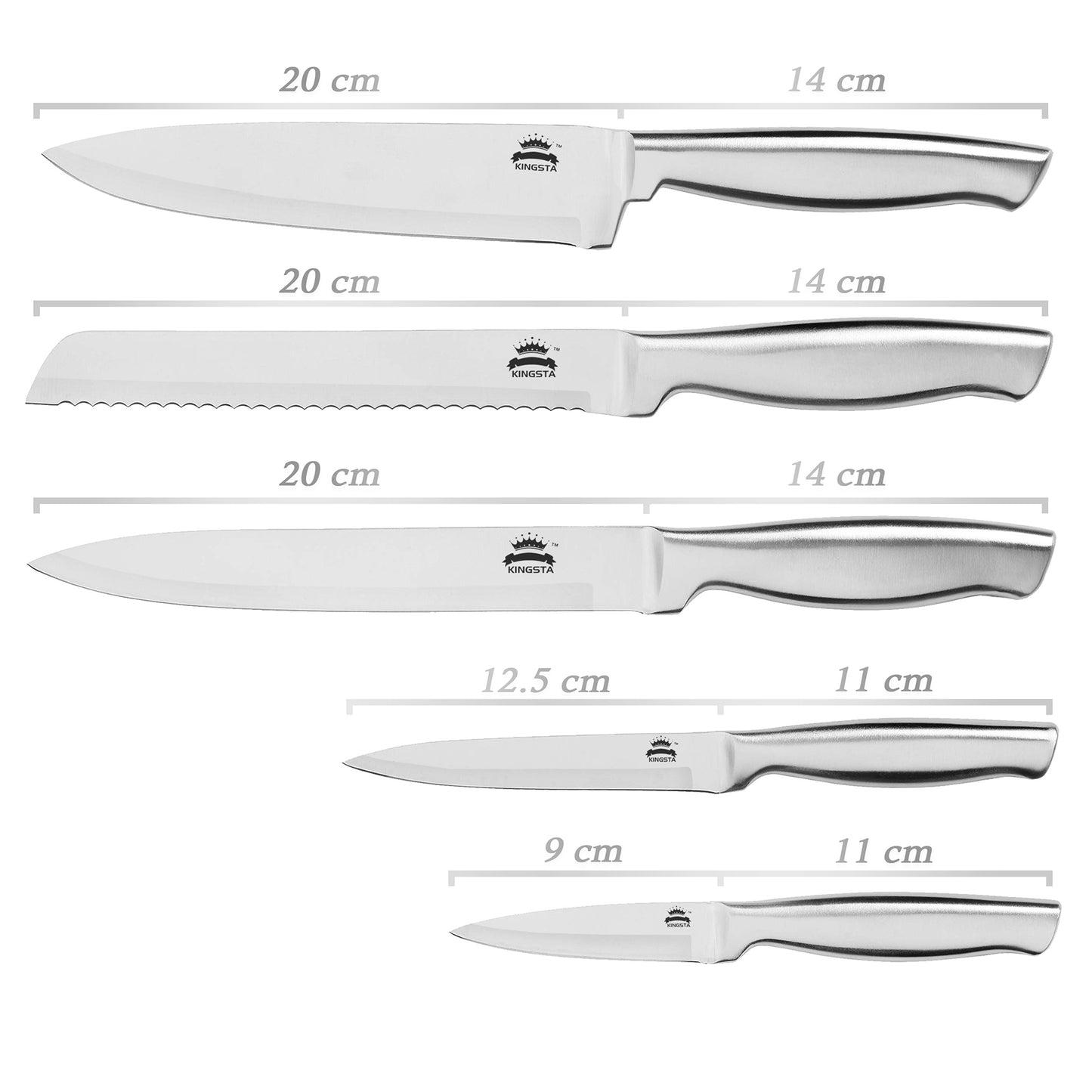 Juego de Cuchillos Acero Inoxidable Spirit 5 Piezas