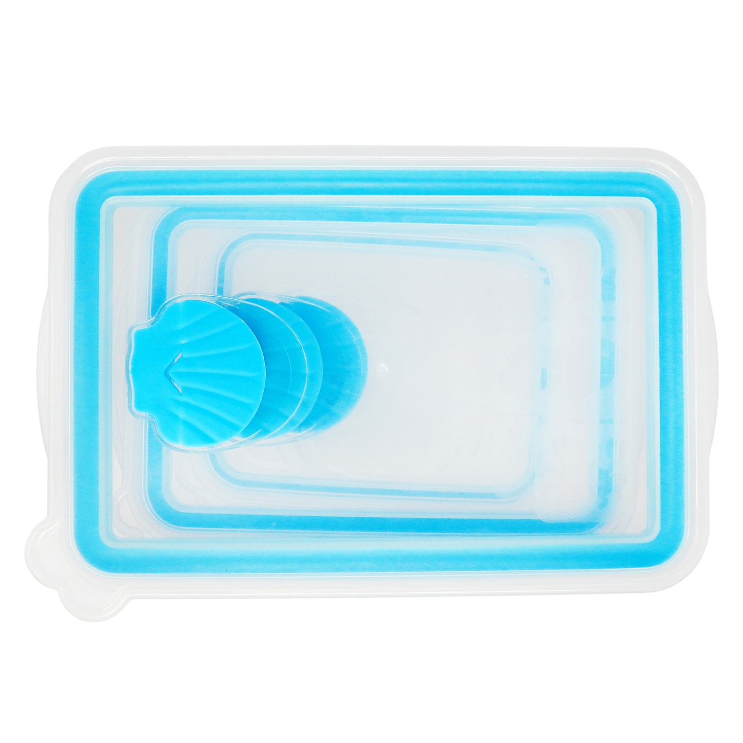 Juego de Recipientes Rectangulares Sea Shell Azul