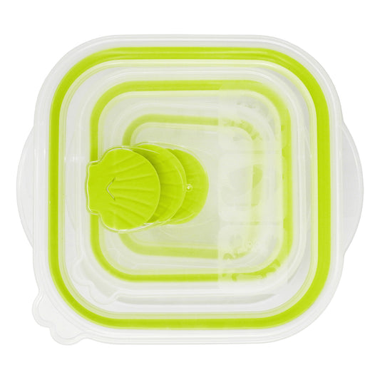 Juego de Recipientes Cuadrados Sea Shell Verde