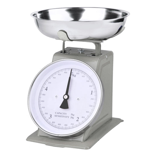 Bascula de Cocina Retro 5 Kg Gris Retro