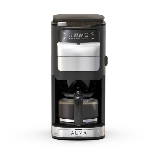 Cafetera con Molino ALMA Lusso Doble Jarra 1050W Programable