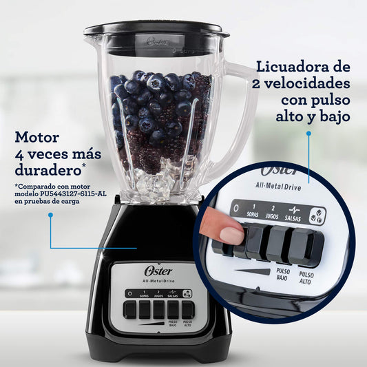 Licuadora Oster Lite Soho 1.5 Litros 4 Velocidades Negro