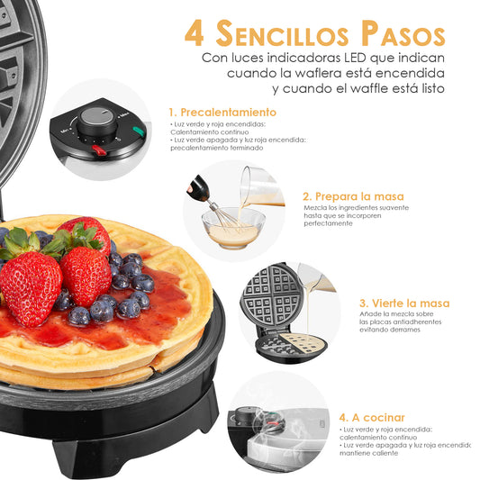 Waflera Circular Aicok SW-295 10 Temperaturas