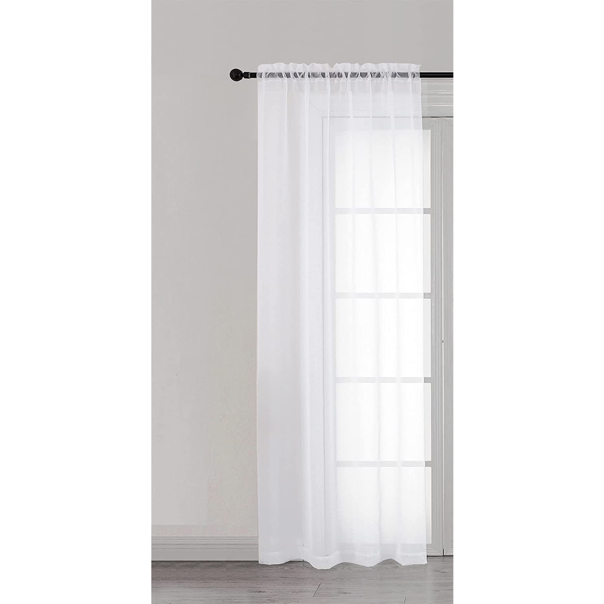 Cortina Traslucida Color Blanco 1 Panel 140X210