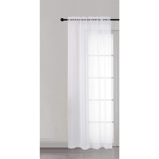 Cortina Traslucida Color Blanco 1 Panel 140X210