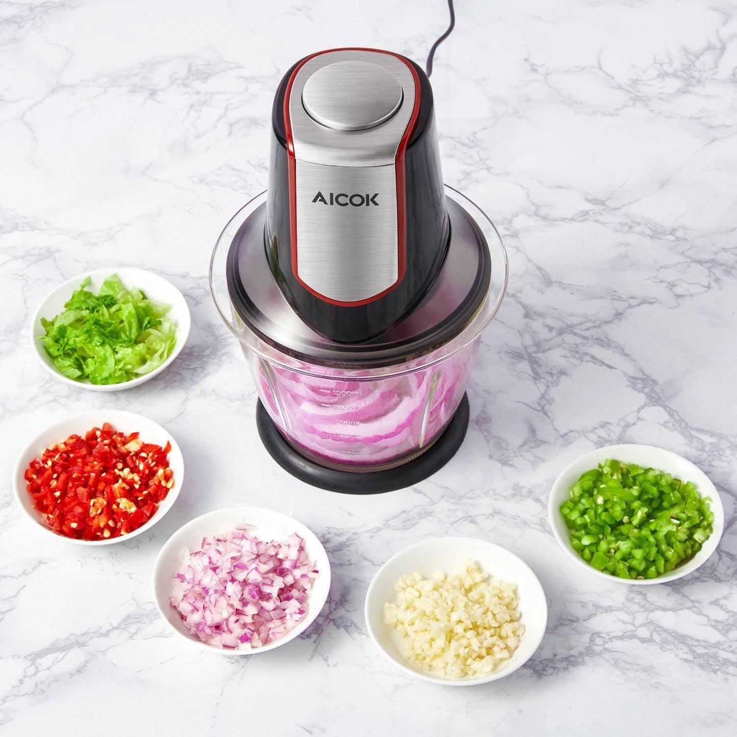 Procesador de Alimentos Eléctrico Aicok 1.2 Litros