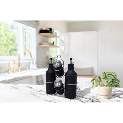 Juego de Aceitera, Vinagrera, salero y pimentero Aquila