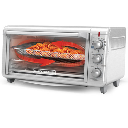 Horno con Freidora B+D 8 Rebanadas extra ancho Plateado