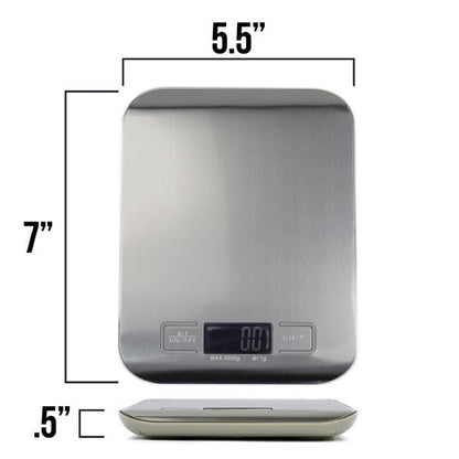 Bascula Cocina Digital 5 Kg Modelo Gamma Plata