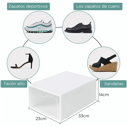 Organizador de Zapatos Aquila Plastico Blanco 12 Pares