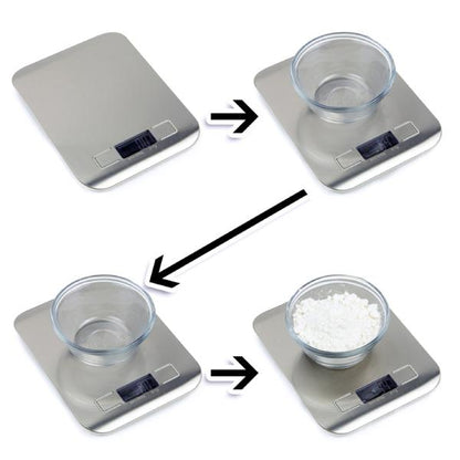 Bascula Cocina Digital 5 Kg Modelo Gamma Plata