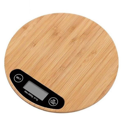 Bascula de Cocina Digital 5 Kg Ommega Bambu