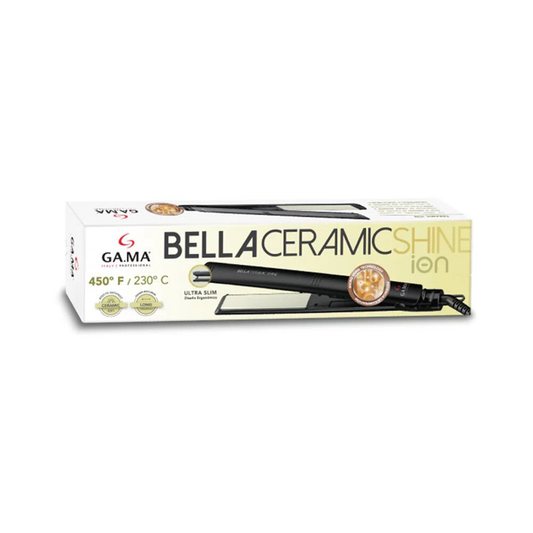 Plancha para Cabello Elegance Bella Ceramic Shine Gama color Negro
