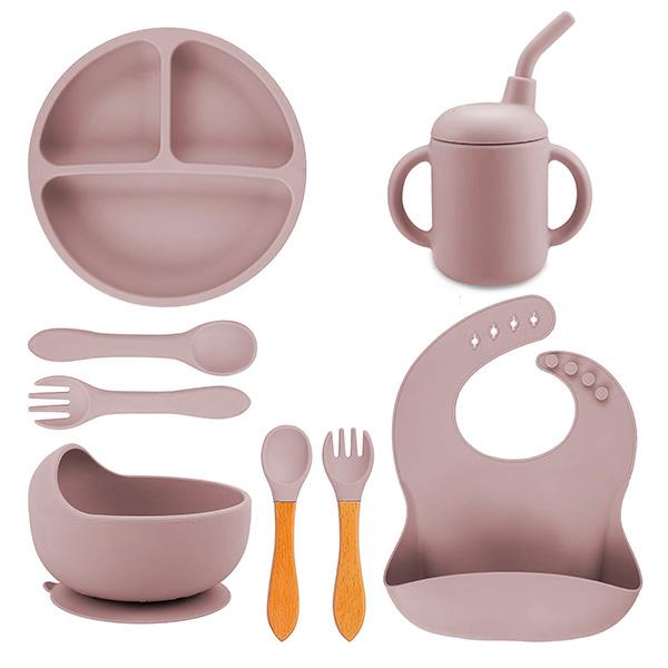 Juego de babero y accesorios de silicón Aquila baby