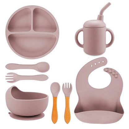 Juego de babero y accesorios de silicón Aquila baby