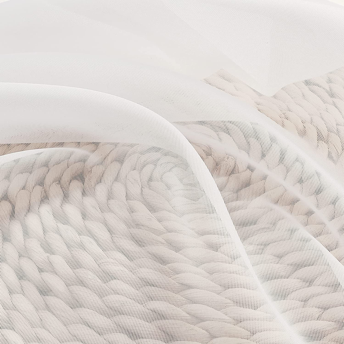 Cortina Traslucida Color Blanco 1 Panel 140X210