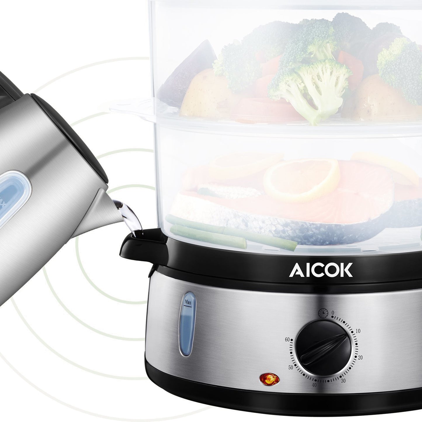 Vaporera Eléctrica Aicok 3 Niveles