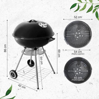 Asador Circular Aquila Mod 22-161 Color Negro