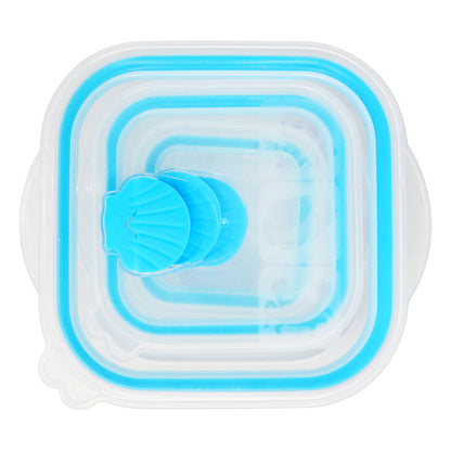 Juego de Recipientes Cuadrados Sea Shell Azul