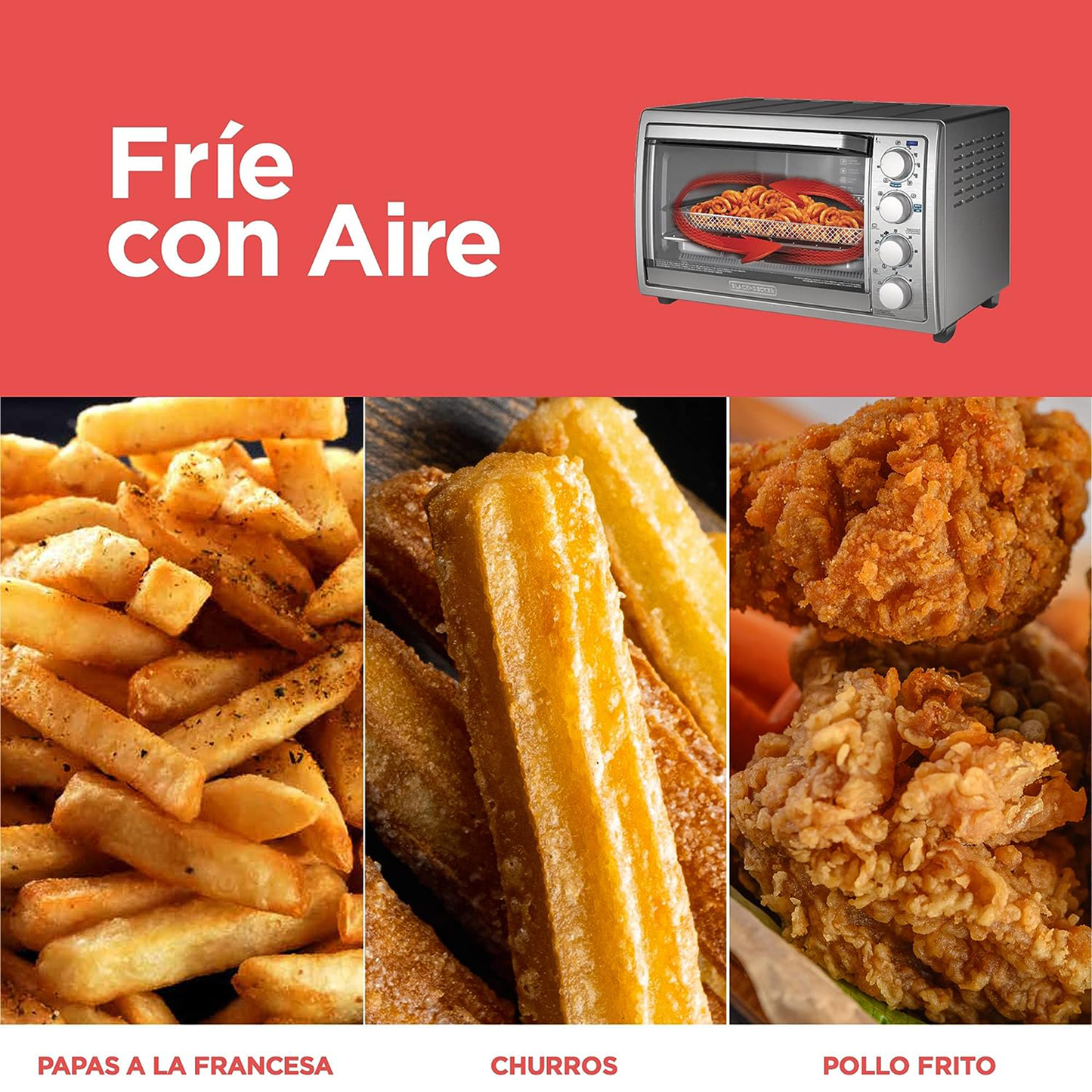 Horno freidora de aire B+D color Plateado TO4315SS-LA