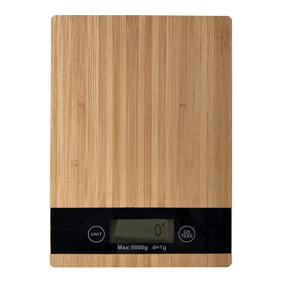 Bascula de Cocina Digital 5 Kg Bambu Rectangular