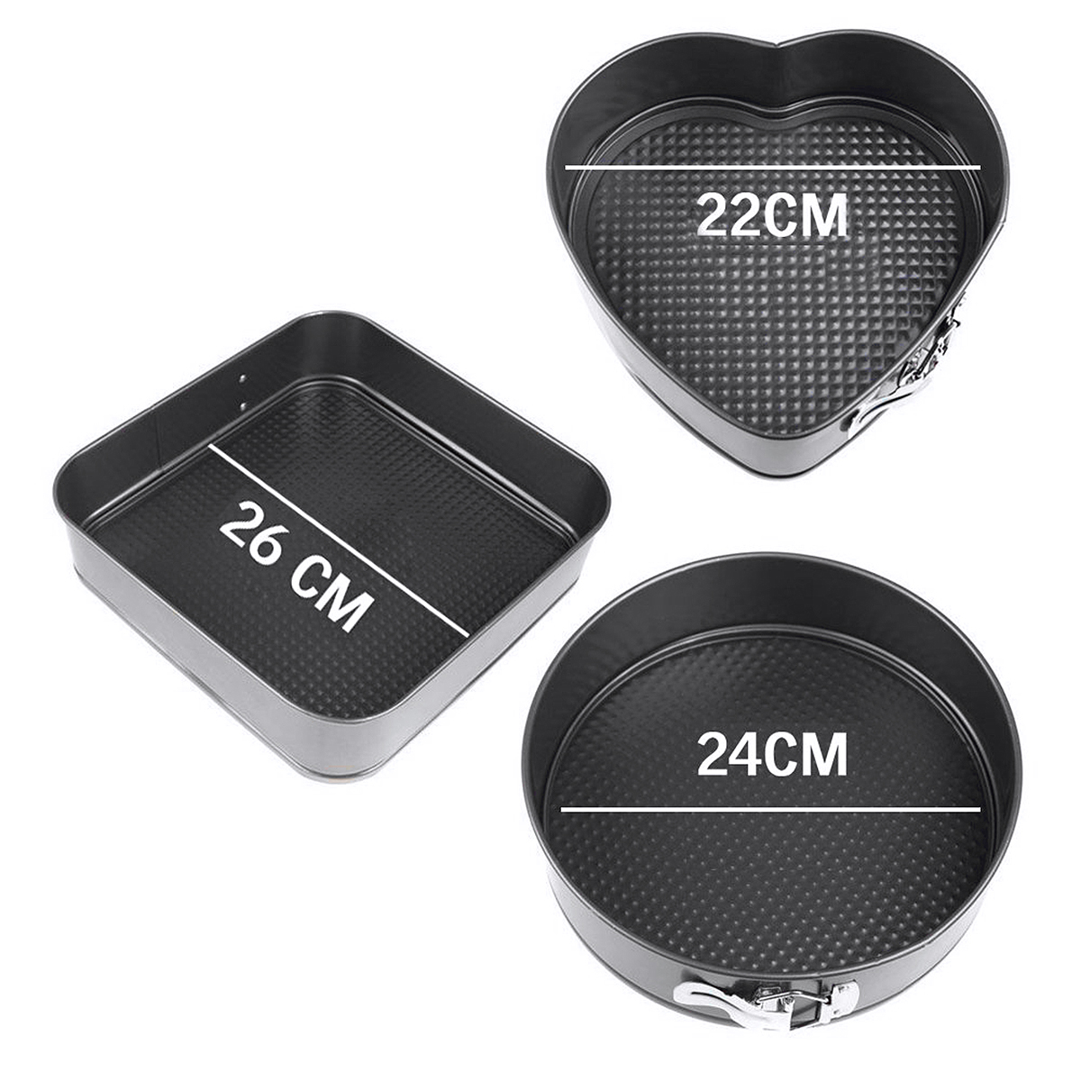 Juego de 3 Moldes Desmontables para Pasteles