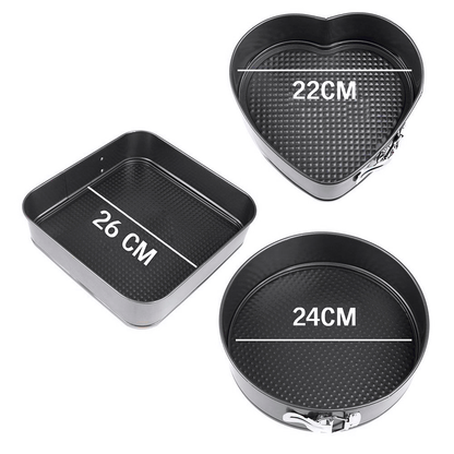 Juego de 3 Moldes Desmontables para Pasteles