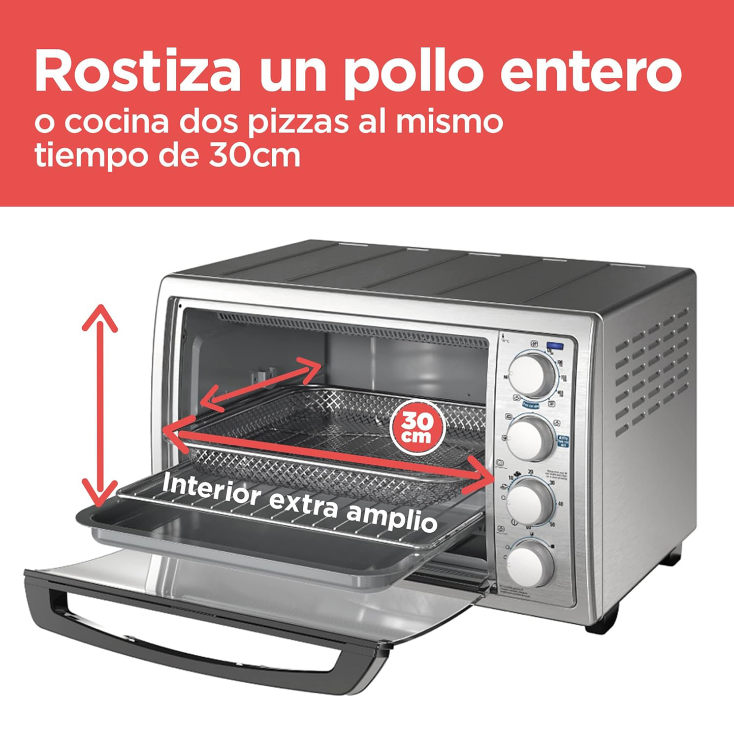 Horno freidora de aire B+D color Plateado TO4315SS-LA