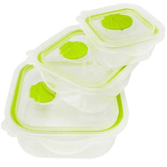 Juego de Recipientes Cuadrados Sea Shell Verde