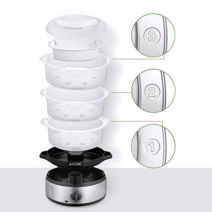 Vaporera Eléctrica Aicok 3 Niveles