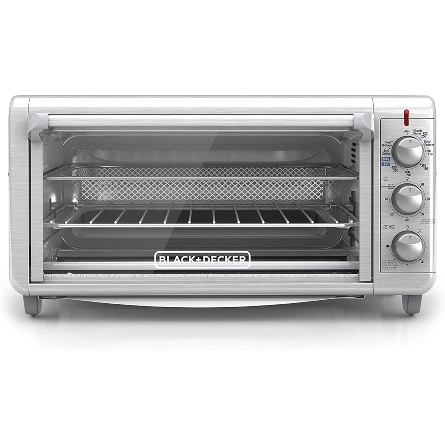 Horno con Freidora B+D 8 Rebanadas extra ancho Plateado