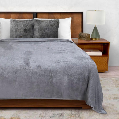 Cobertor Ligero Rusia Extra Suave Matrimonial 1.80X2.20 Gris