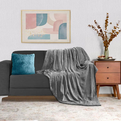 Cobertor Ligero Rusia Extra Suave Matrimonial 1.80X2.20 Gris