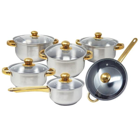 Batería de Cocina Ontario Acero Inox Compatible Inducción