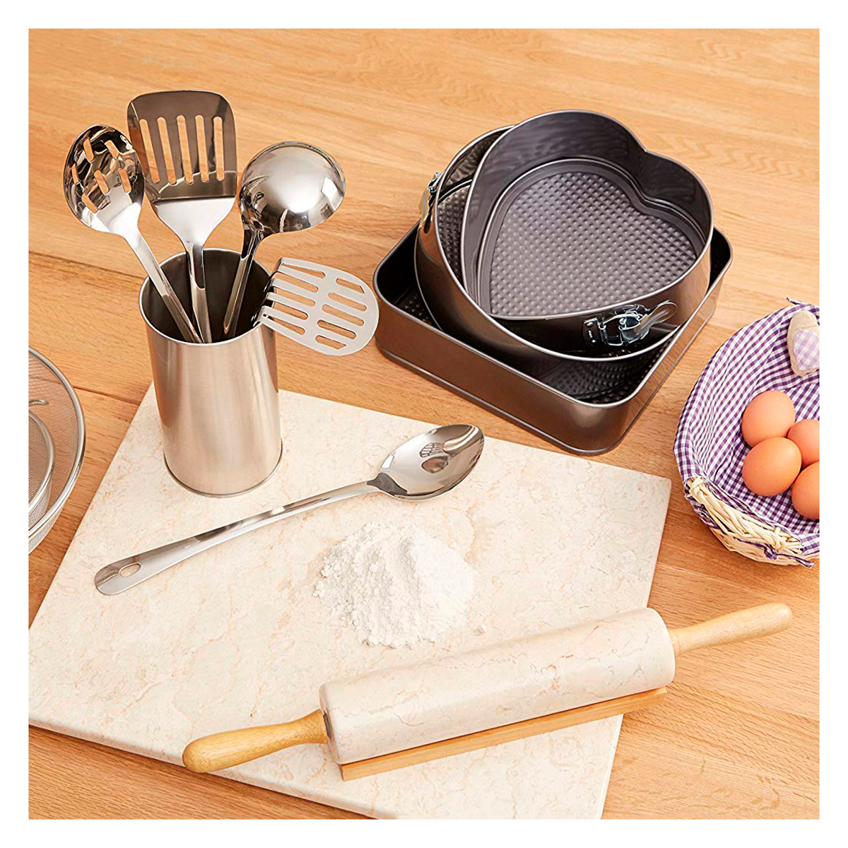 Juego de 3 Moldes Desmontables para Pasteles