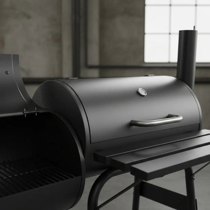 Asador con Ahumador Aquila Hierro 44 pulgadas Oakville Negro