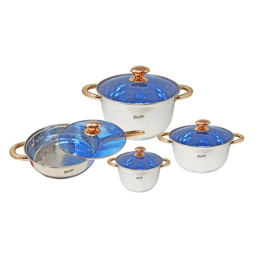 Batería De Cocina Nórdico 12 Piezas Acero Inoxidable - B1017
