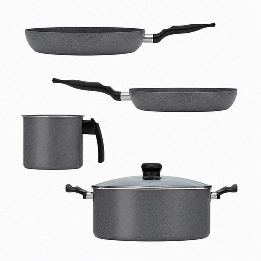 Batería T-FAL 5 piezas Elemental Stone Gris