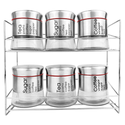 Juego de Especieros de Vidrio con Base Contempo