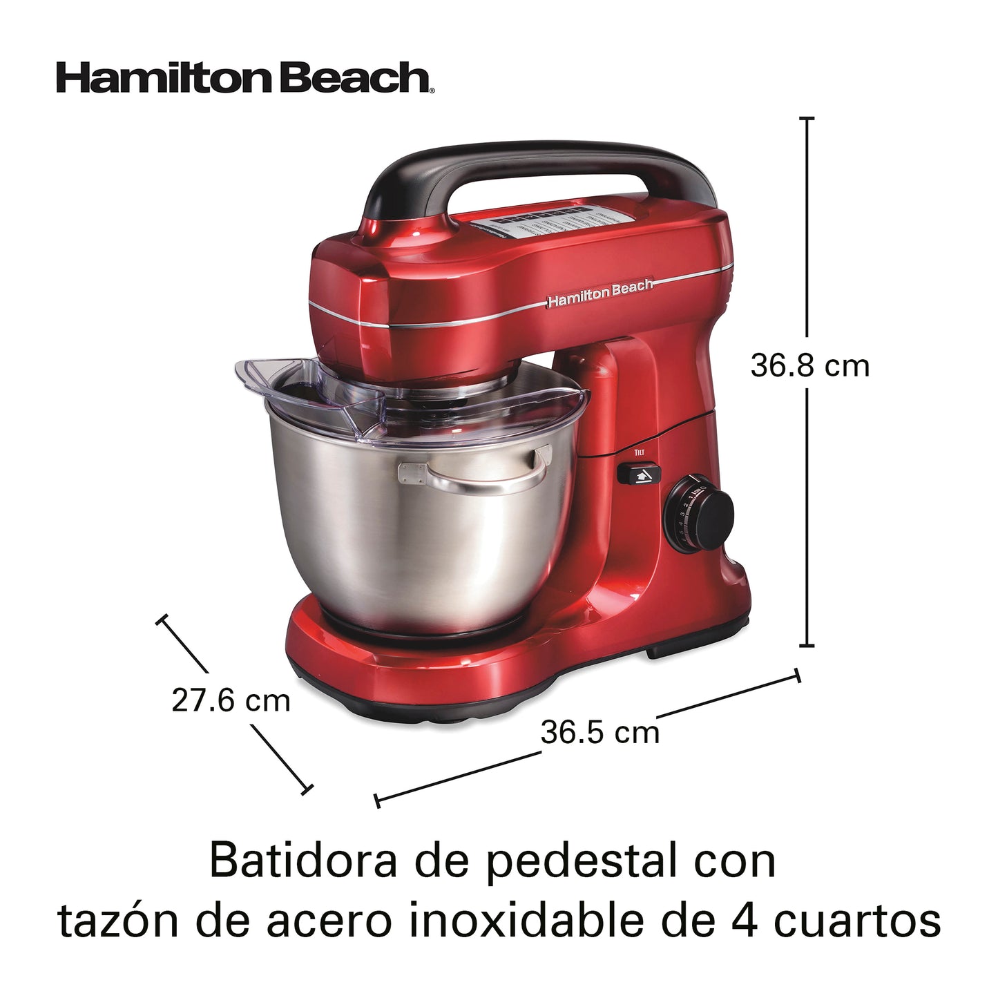 Batidora de Pedestal HB 7 Velocidades Roja 63395 3.78 L