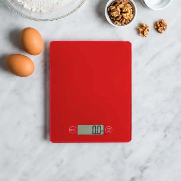 Bascula de Cocina Ommega Digital 5 Kg Rojo