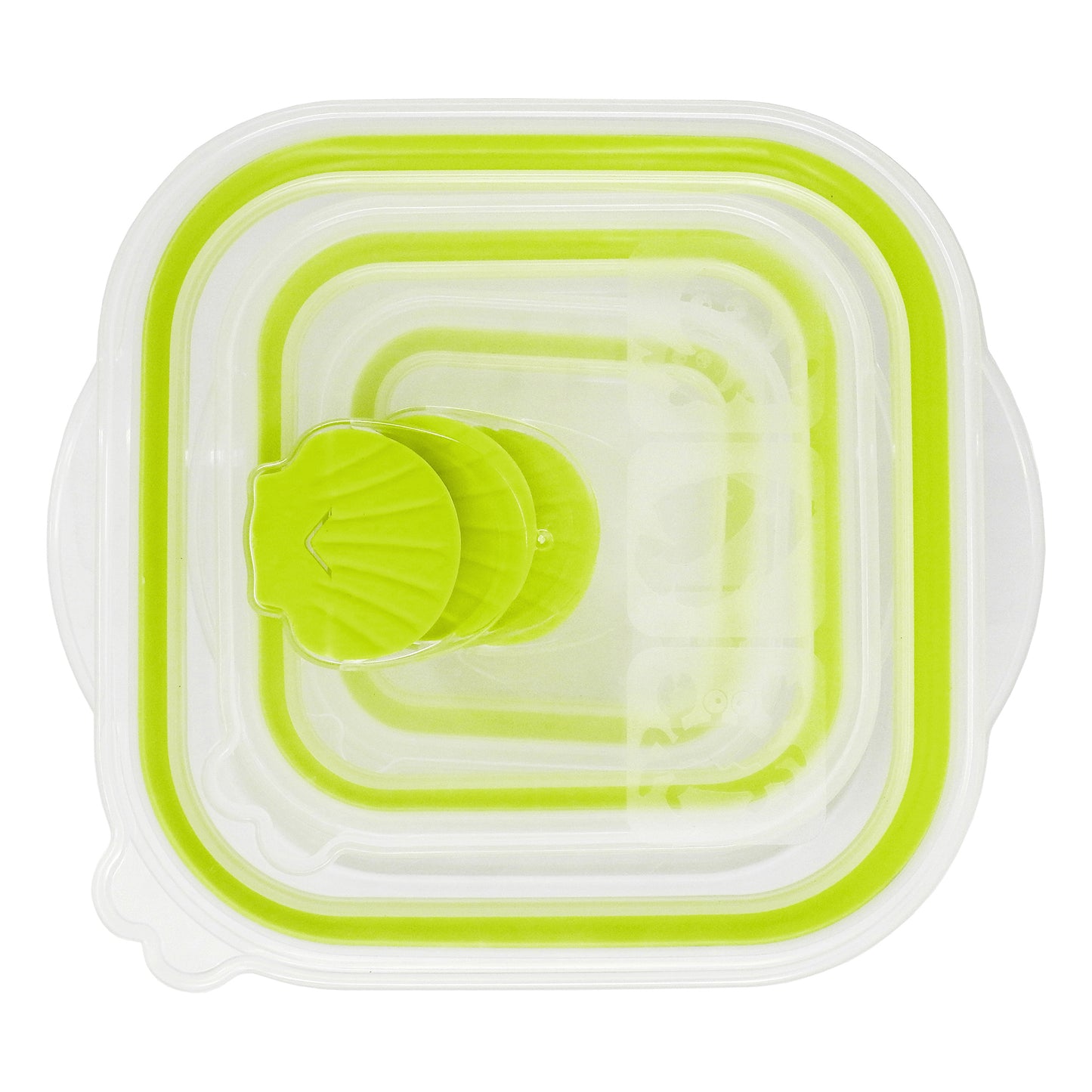 Juego de Recipientes Cuadrados Sea Shell Verde