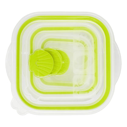 Juego de Recipientes Cuadrados Sea Shell Verde