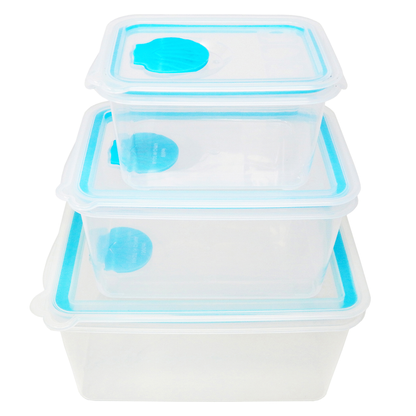 Juego de Recipientes Rectangulares Sea Shell Azul