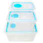 Juego de Recipientes Rectangulares Sea Shell Azul