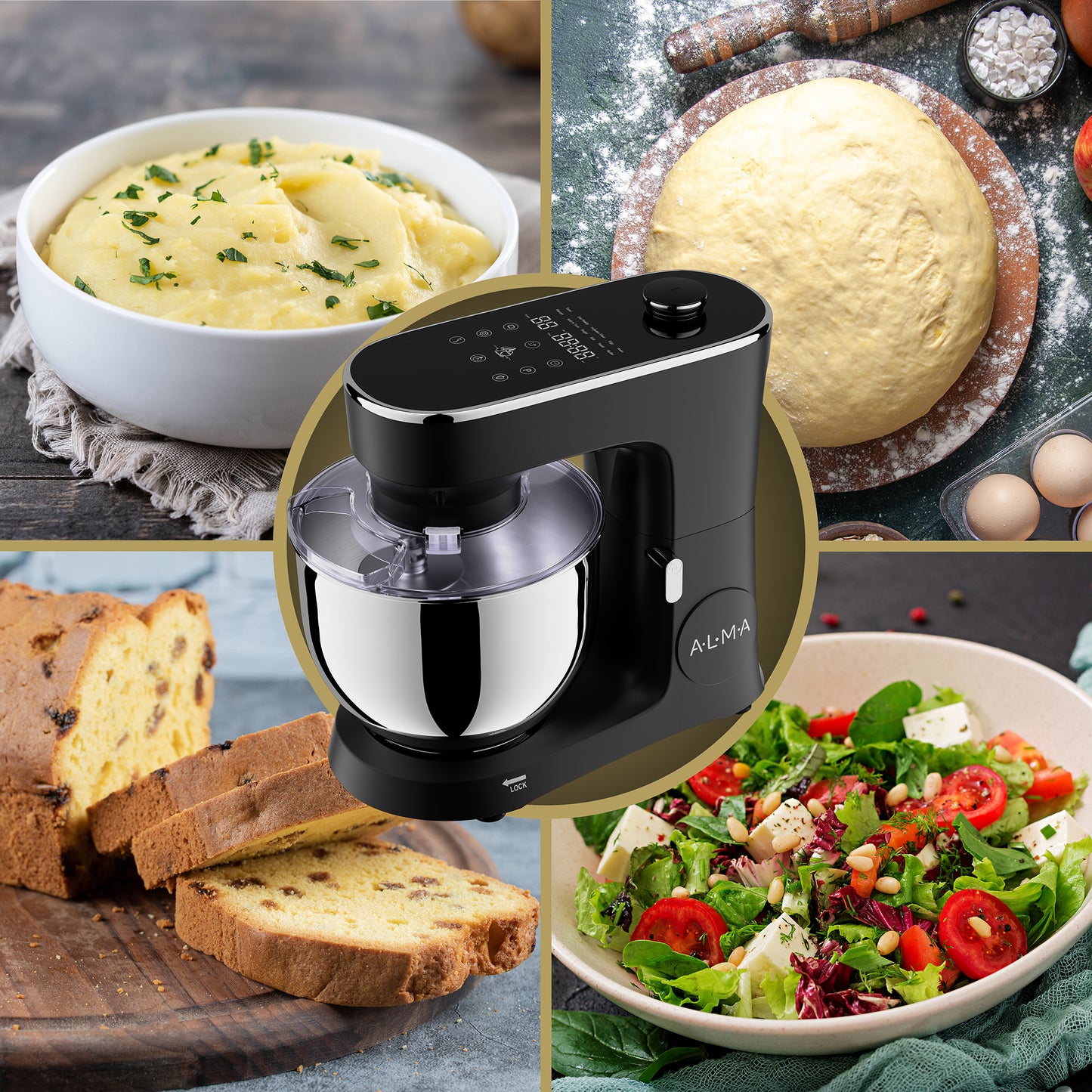 Batidora Profesional Pedestal 6.5L ALMA Culinare Touch 660W