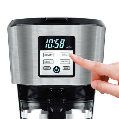 Cafetera Digital B+D Vortex Programable de 12 Tazas
