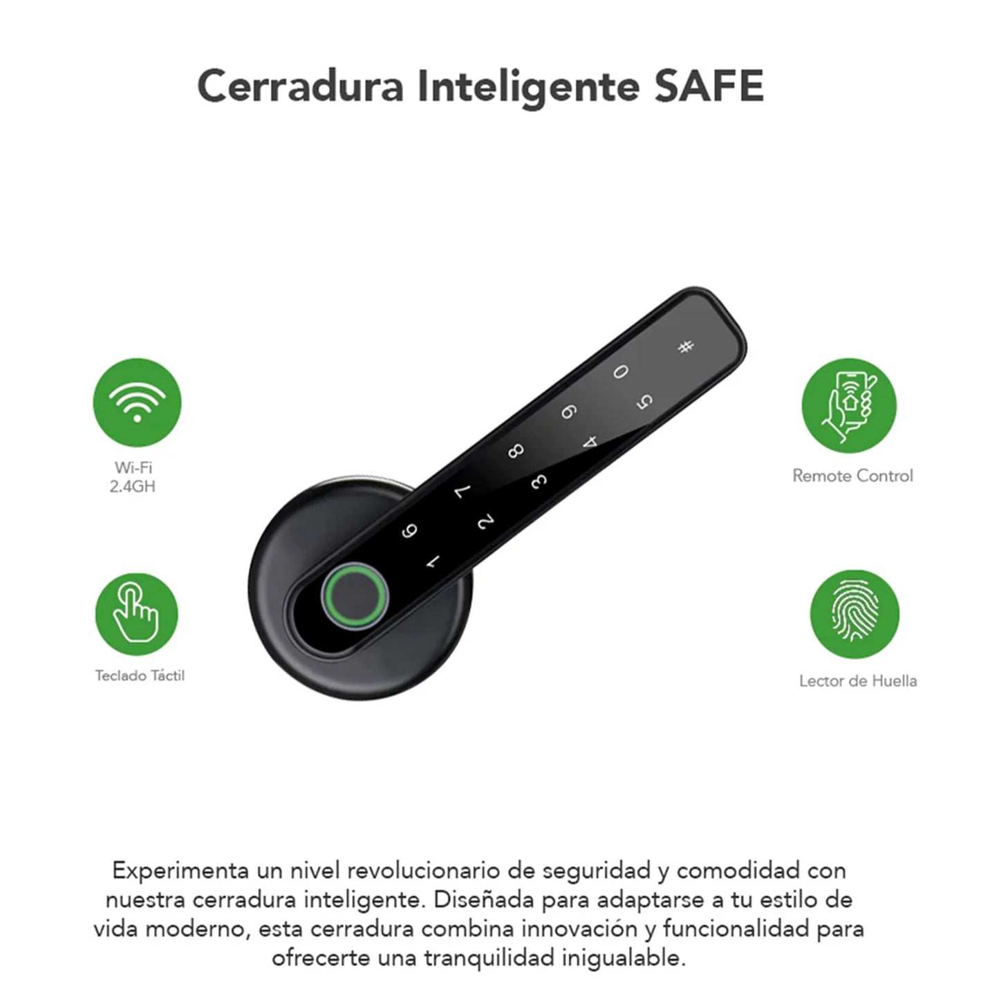 Cerradura Inteligente Wi-Fi App Rocket House RH-SAFE