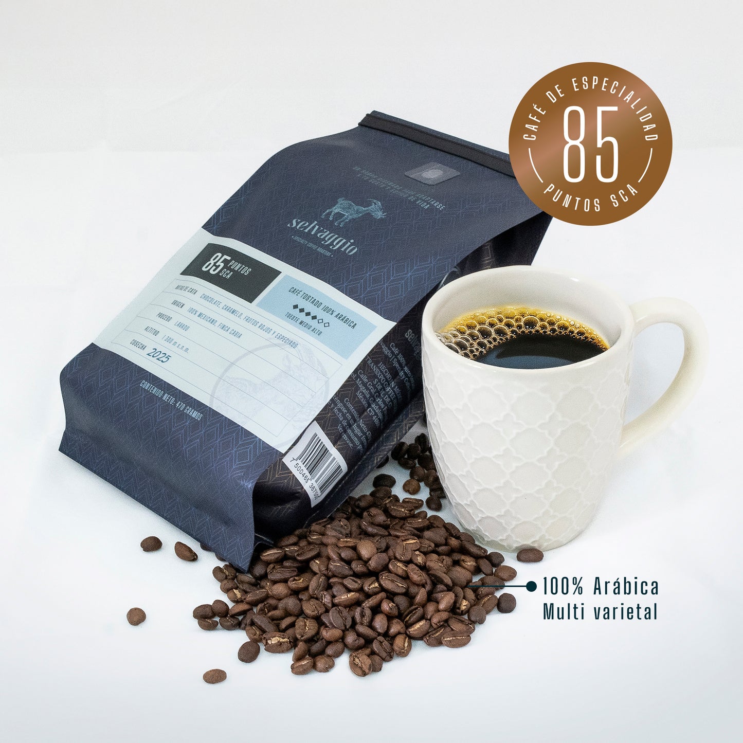 Café de Especialidad Selvaggio en Grano 470 Gramos